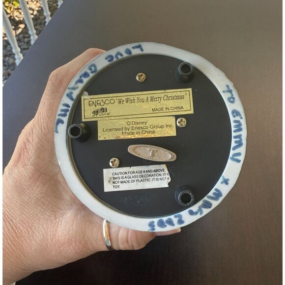 Disney Princesses Enesco Musical Water Snow Globe We Wish You a Merry Christmas - Picture 6 of 6